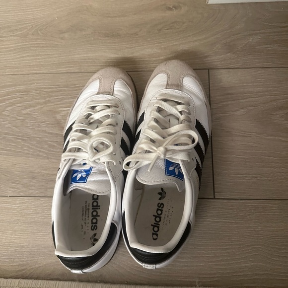 Adidas Women's White and Black Sambas Sneakers - Picture 1 of 5